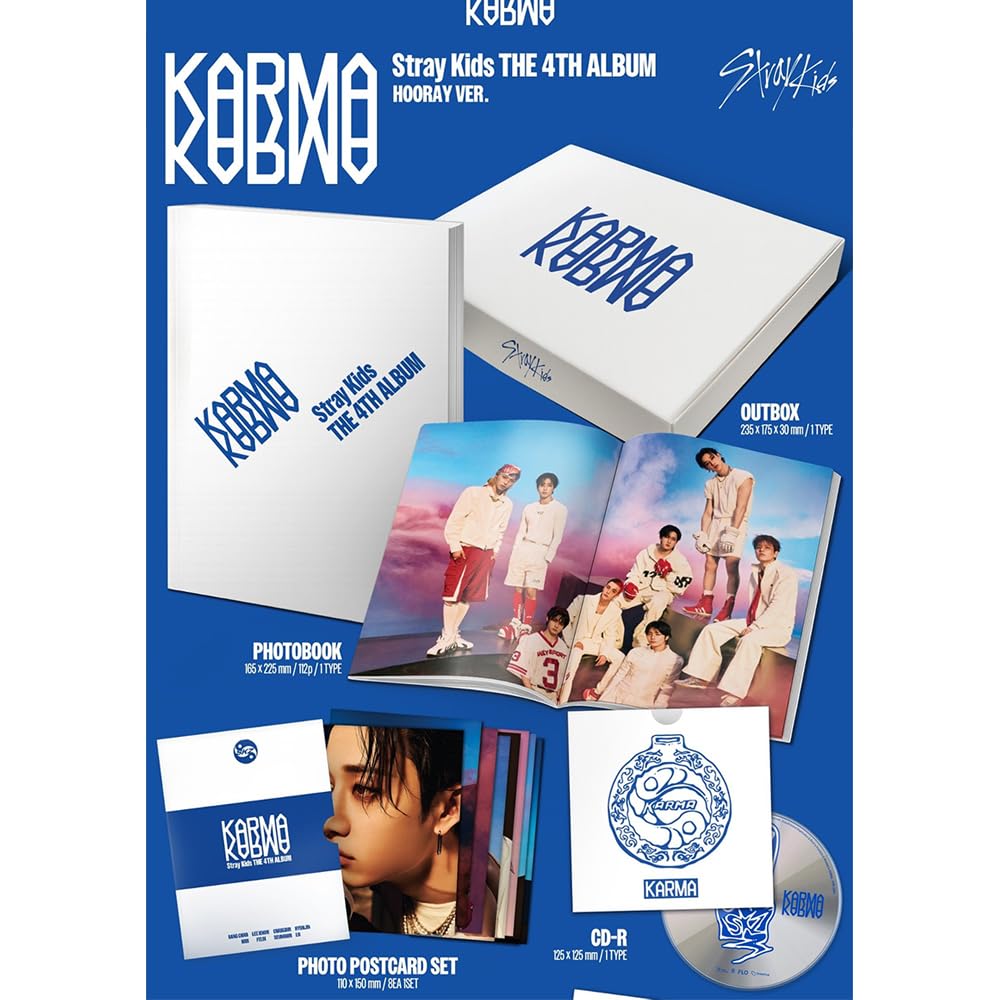 STRAY KIDS 4th Official Album KARMA (HOORAY VERSION WHITE)