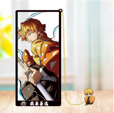 Demon Slayer Zenitsu Metal Bookmarks with Tassle