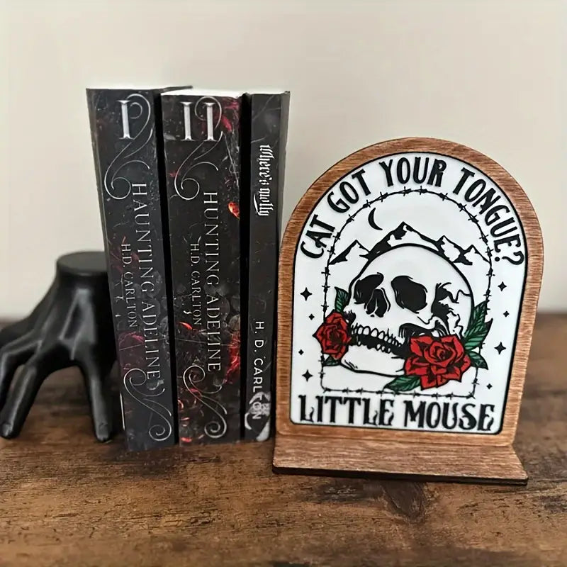 Haunting Adeline Wooden Bookshelf Sign