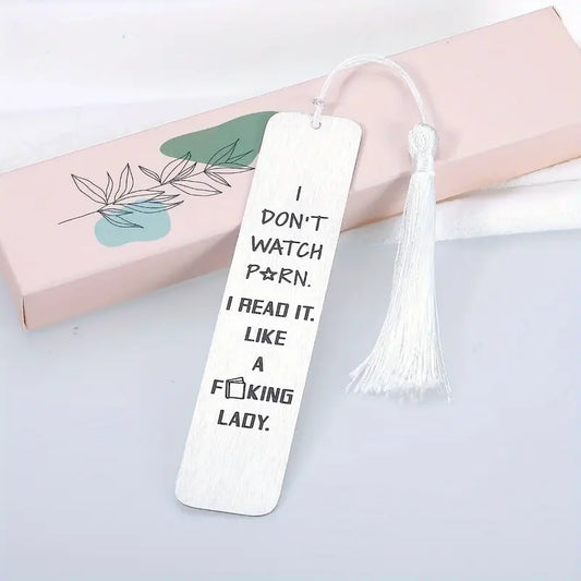 Spicy Romance Stainless Steel Bookmark - I read *** like a lady