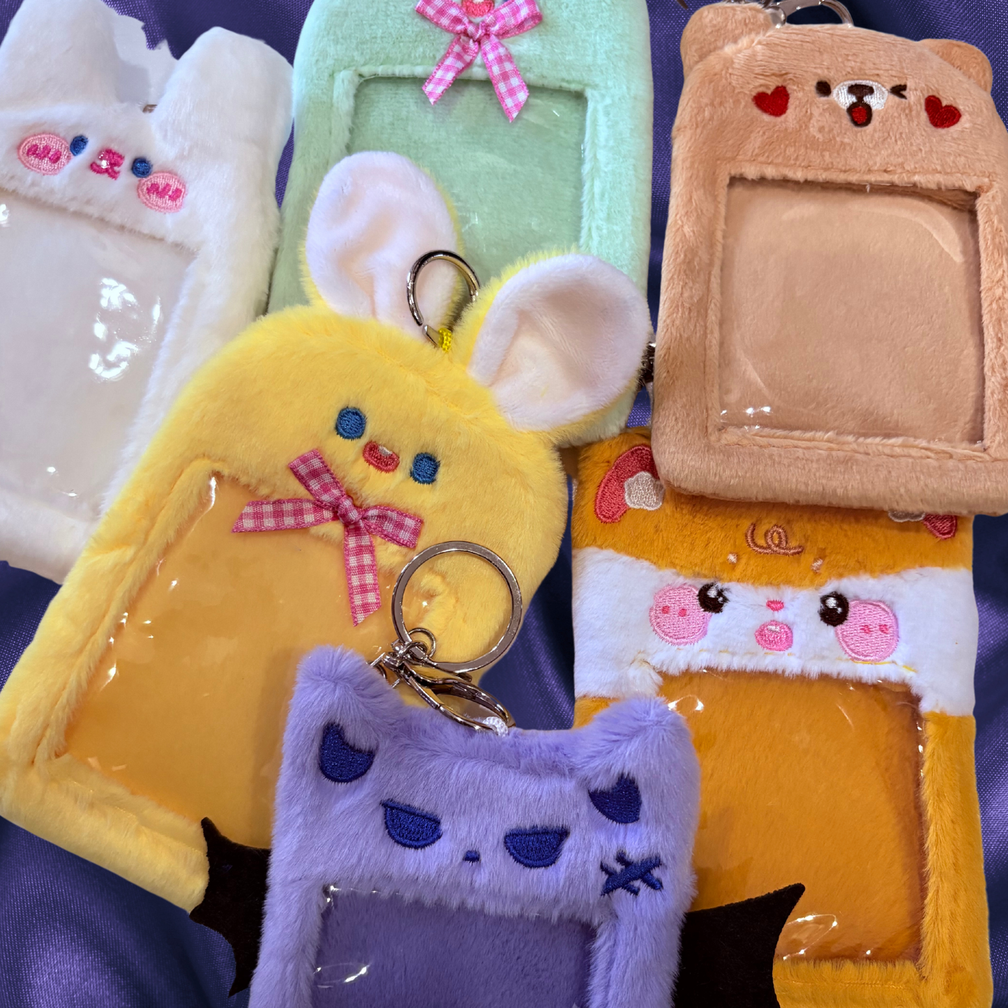 Cute Plush Photocard Keychains