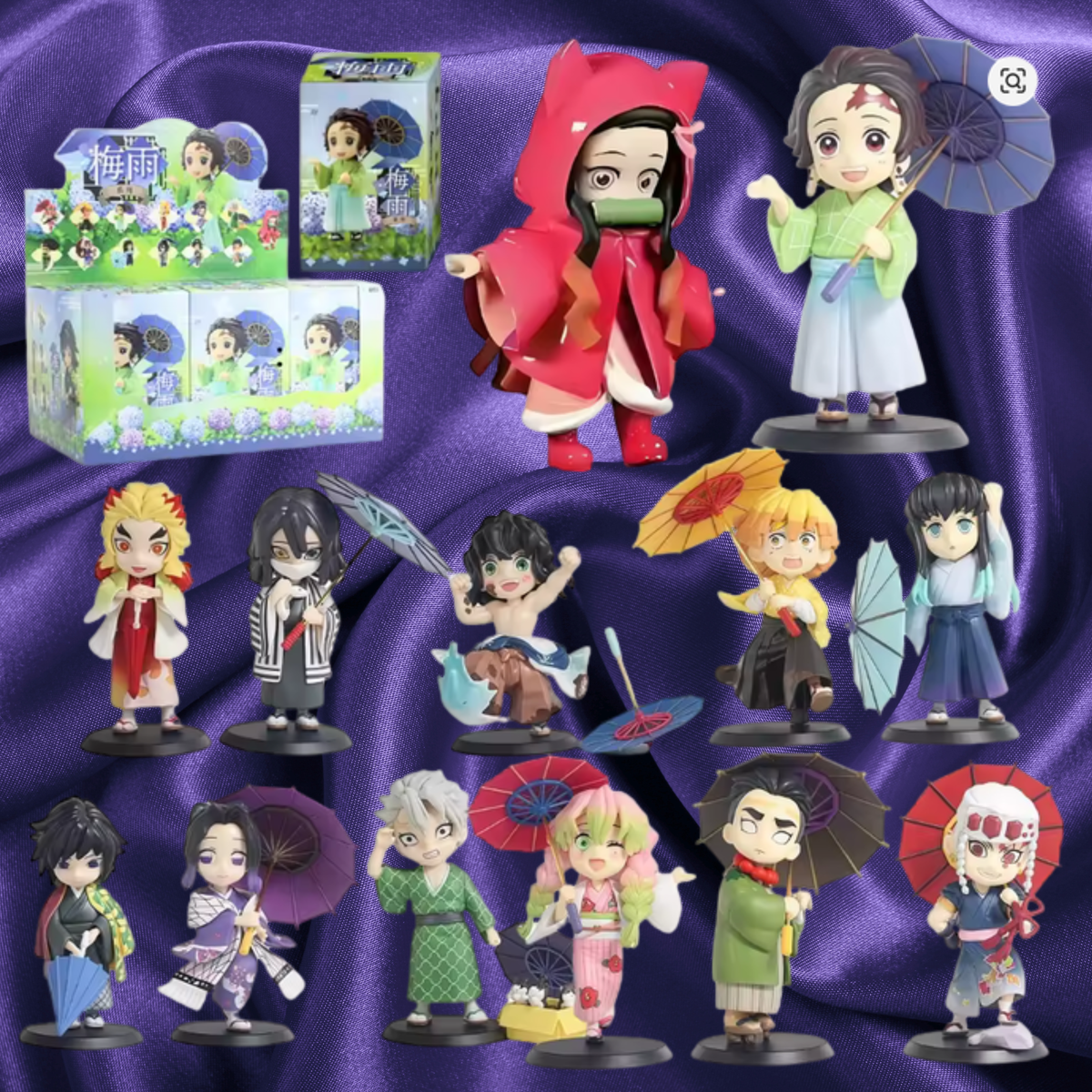 Demon Slayer Kimetsu no Yaiba plum rain series Figurine blind box