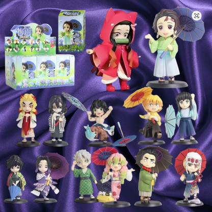 Demon Slayer Kimetsu no Yaiba plum rain series Figurine blind box