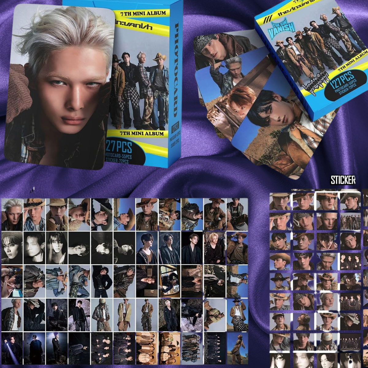 ENHYPEN 55 PCS Photocard box THE SIN VANISH blue