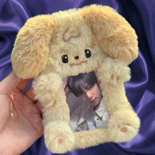 Plush Photocard Holder Brown puppy
