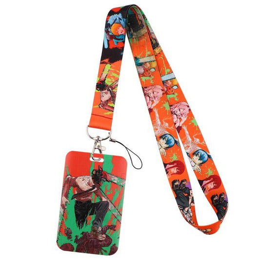 Chainsaw Man Lanyard with ID Holder