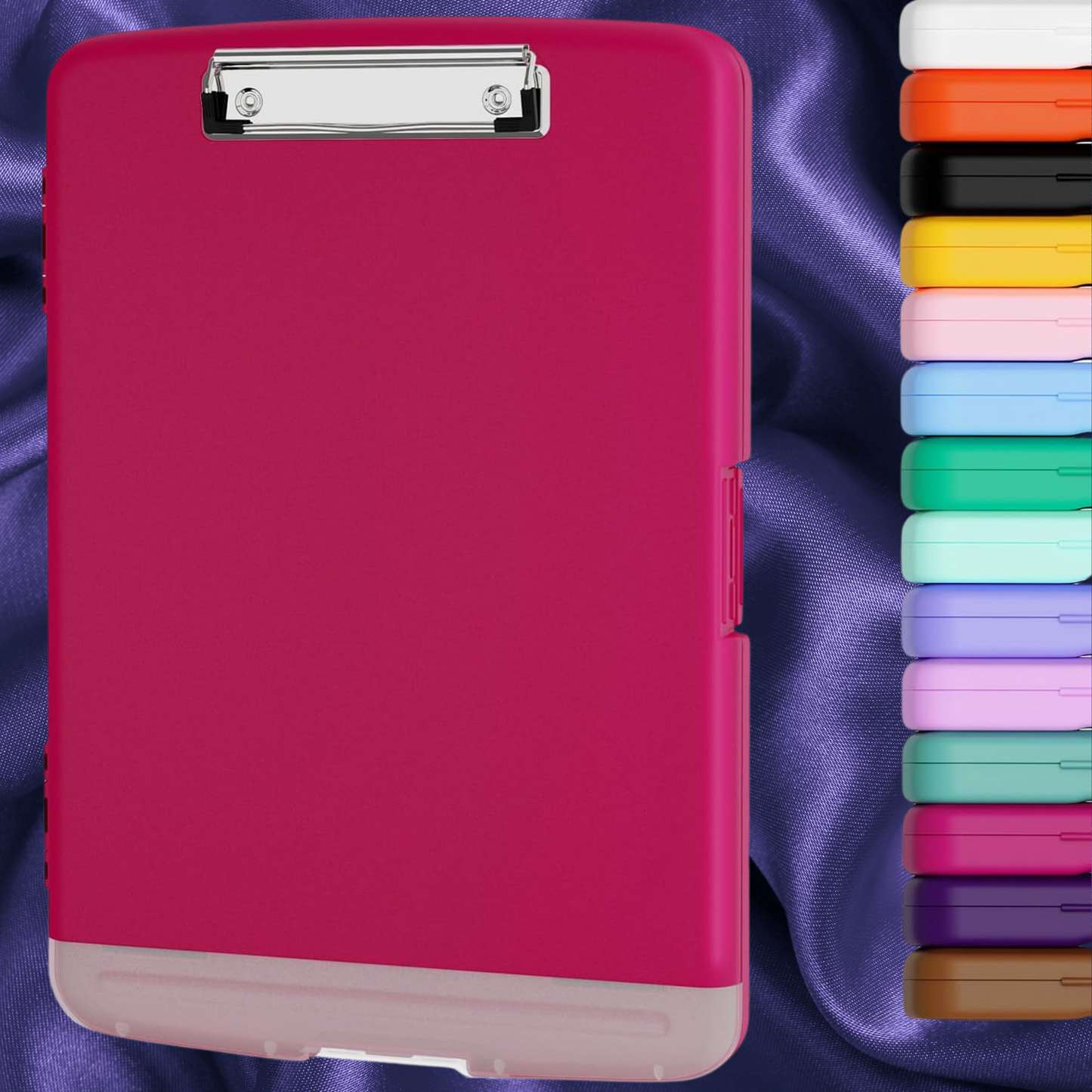 Storage Clipboard Medical Clipboard with Pen Holder HOT PINK