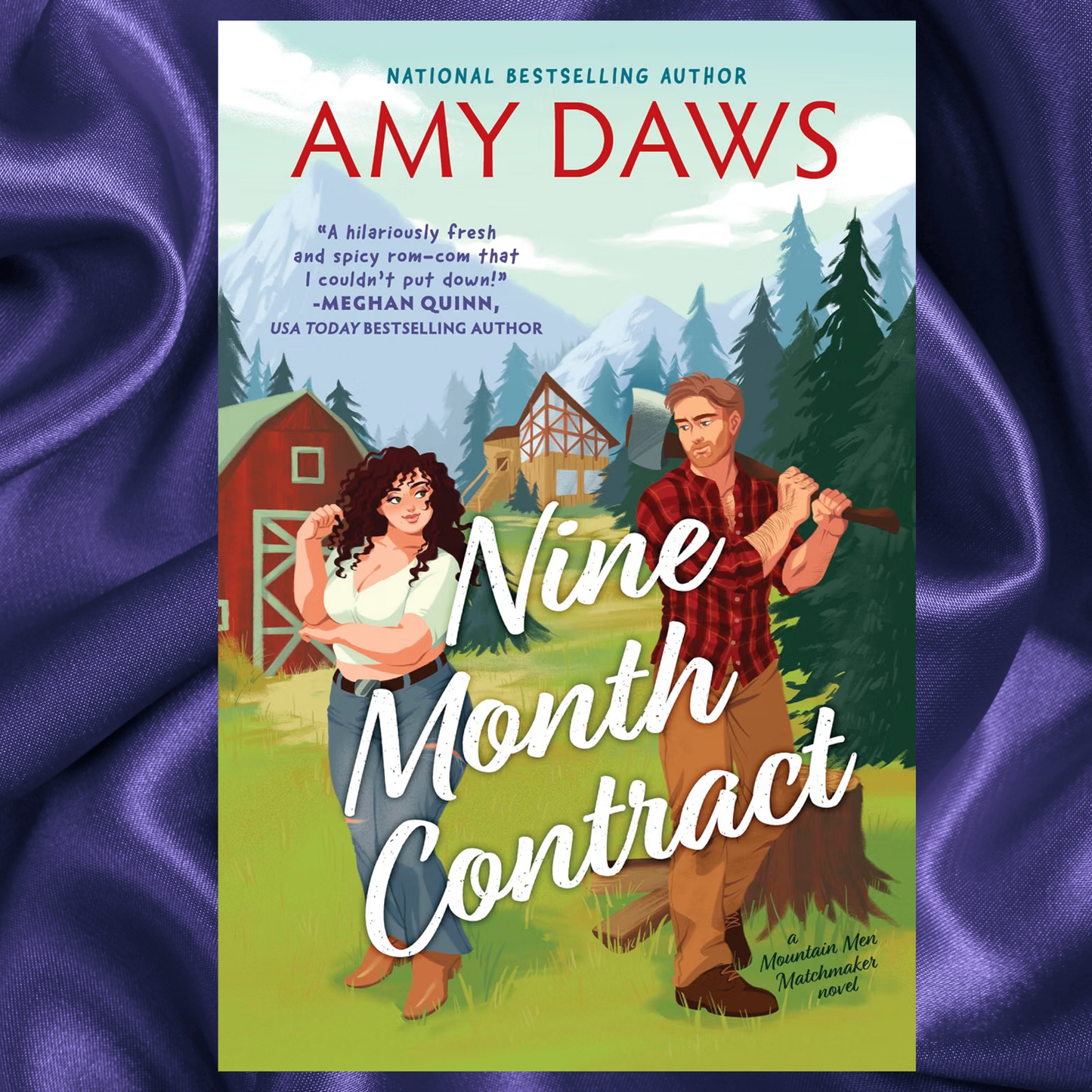 Nine Month Contract: A Hilarious Small Town Rom-Com of a Grumpy Mountain Man and the Surrogate for his Child Paperback by Amy Daws