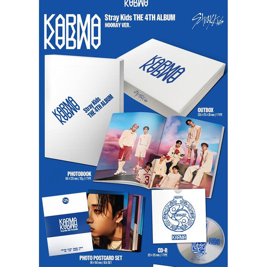 STRAY KIDS 4th Official Album KARMA (HOORAY VERSION WHITE)