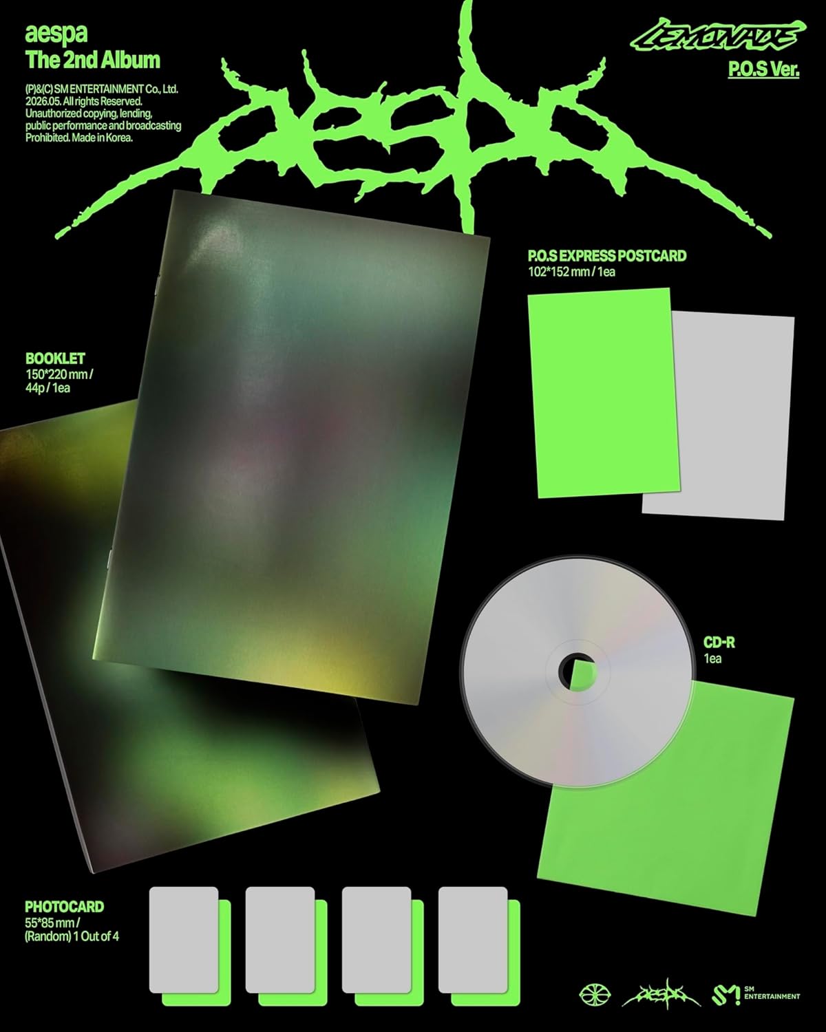 AESPA The 2nd Official Album `LEMONADE' P.O.S. Version