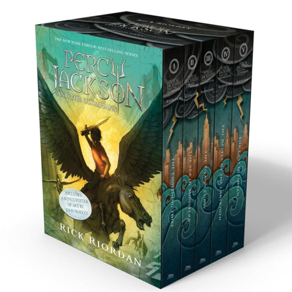 Percy Jackson and the Olympians 5 Book Paperback Boxed Set (w/poster) by Rick Riordan