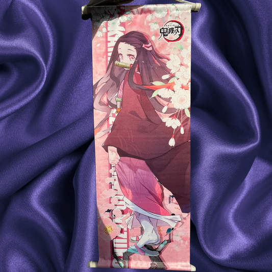 Demon Slayer Nezuko Hanging Wall Scroll Poster