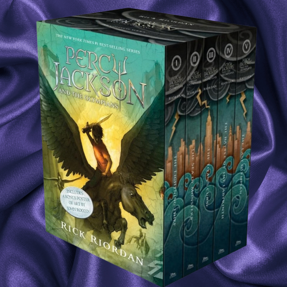 Percy Jackson and the Olympians 5 Book Paperback Boxed Set (w/poster) by Rick Riordan