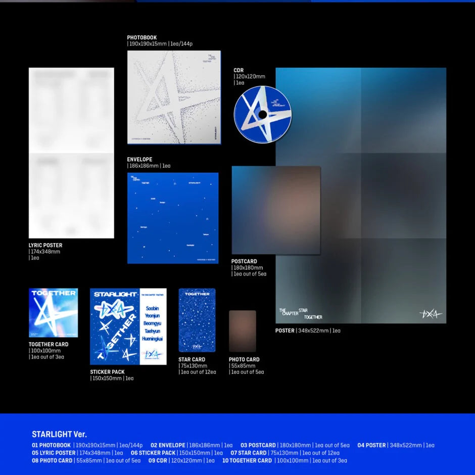 TOMORROW X TOGETHER TXT - THE STAR CHAPTER Together Official Album Starlight VERSION