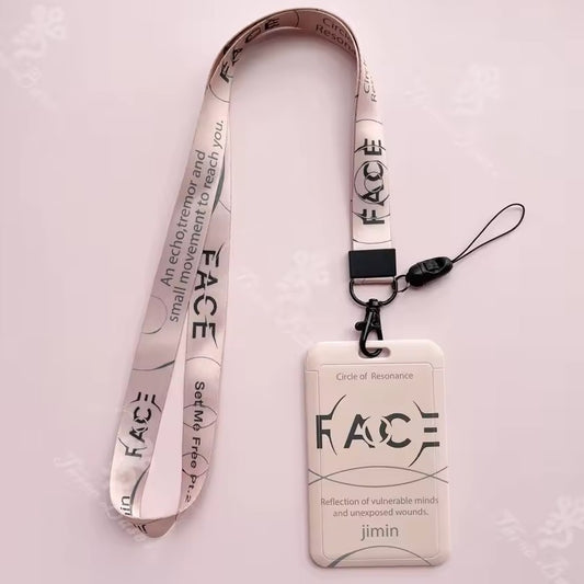 BTS Jimin FACE LANYARD ID HOLDER SET