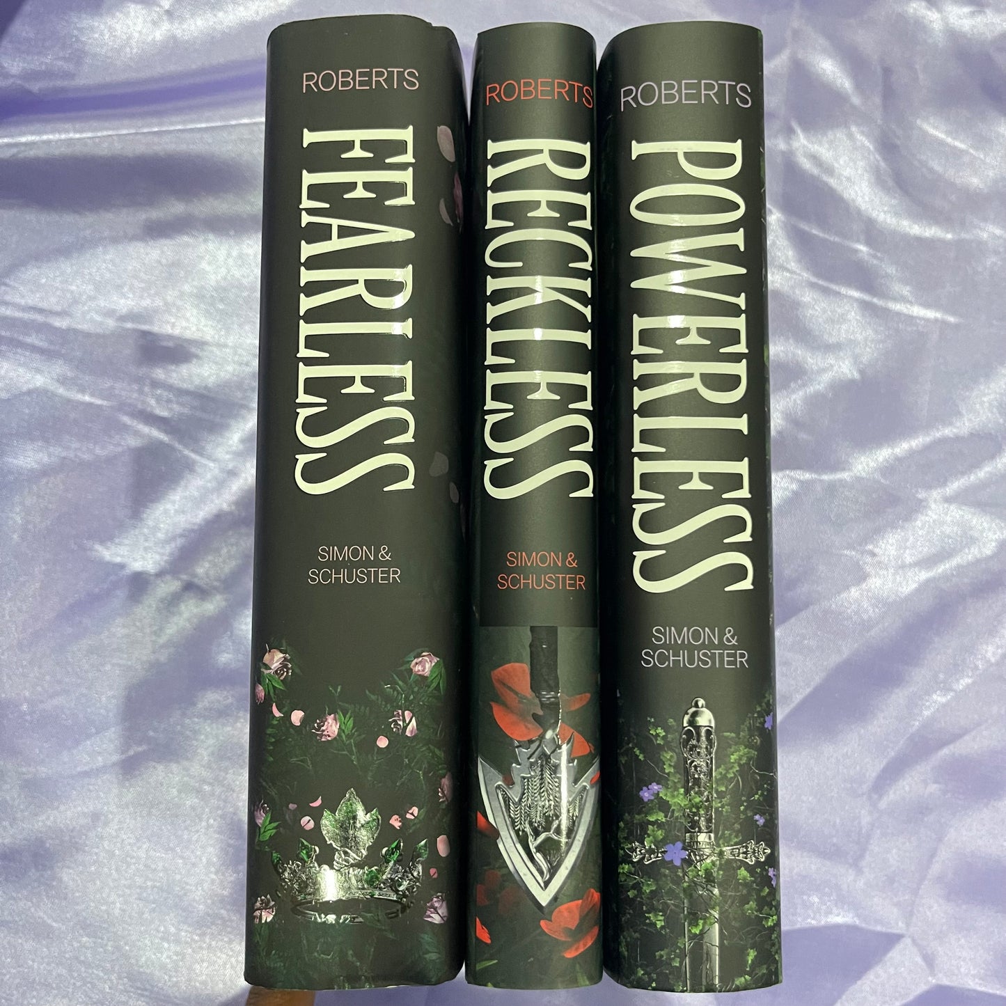 The Powerless Trilogy FULL SET Hardcover by Lauren Roberts (Powerless, Reckless, Fearless)