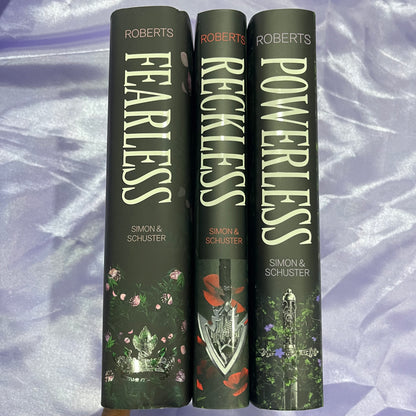 The Powerless Trilogy FULL SET Hardcover by Lauren Roberts (Powerless, Reckless, Fearless)