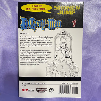 D Gray Man Vol 1 Paperback MANGA by Katsura Hoshino