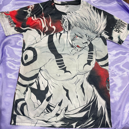 UNISEX Jujutsu Kaisen SUKUNA TSHIRT (DOUBLE SIDED FRONT AND BACK PRINT)