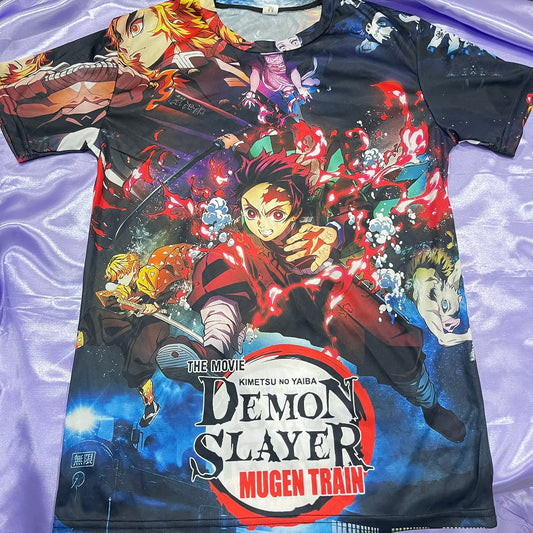 UNISEX DEMON SLAYER TSHIRT (DOUBLE SIDED FRONT AND BACK PRINT)