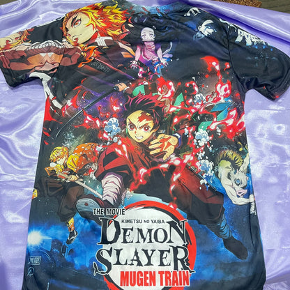 UNISEX DEMON SLAYER TSHIRT (DOUBLE SIDED FRONT AND BACK PRINT)