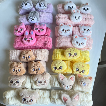 Stray Kids SKZOO Plush Headband and Wristband sets