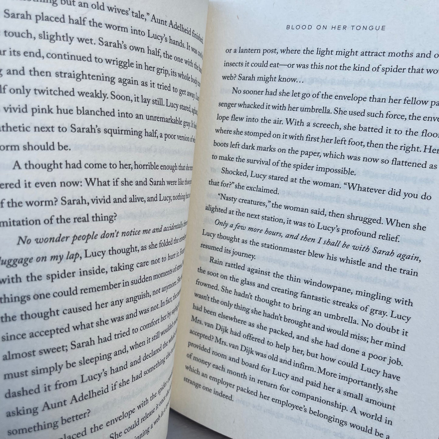 SPRAYED EDGES! Blood on Her Tongue (Deluxe Edition) Paperback by Johanna van Veen