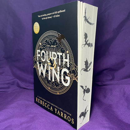 SPRAYED EDGES ! Fourth Wing (The Empyrean, 1) Paperback by Rebecca Yarros + WITH NEW BONUS CONTENT