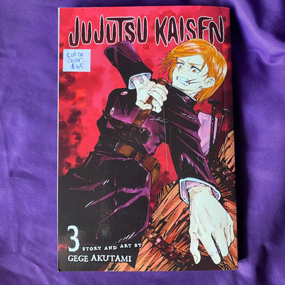 THRIFT STORE! Jujutsu Kaisen vol 3 new but Damaged copy. SMALL CUT ON COVER ONLY