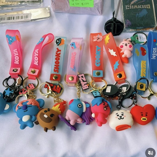 BTS BT21 3pcs 3D KEYCHAINS