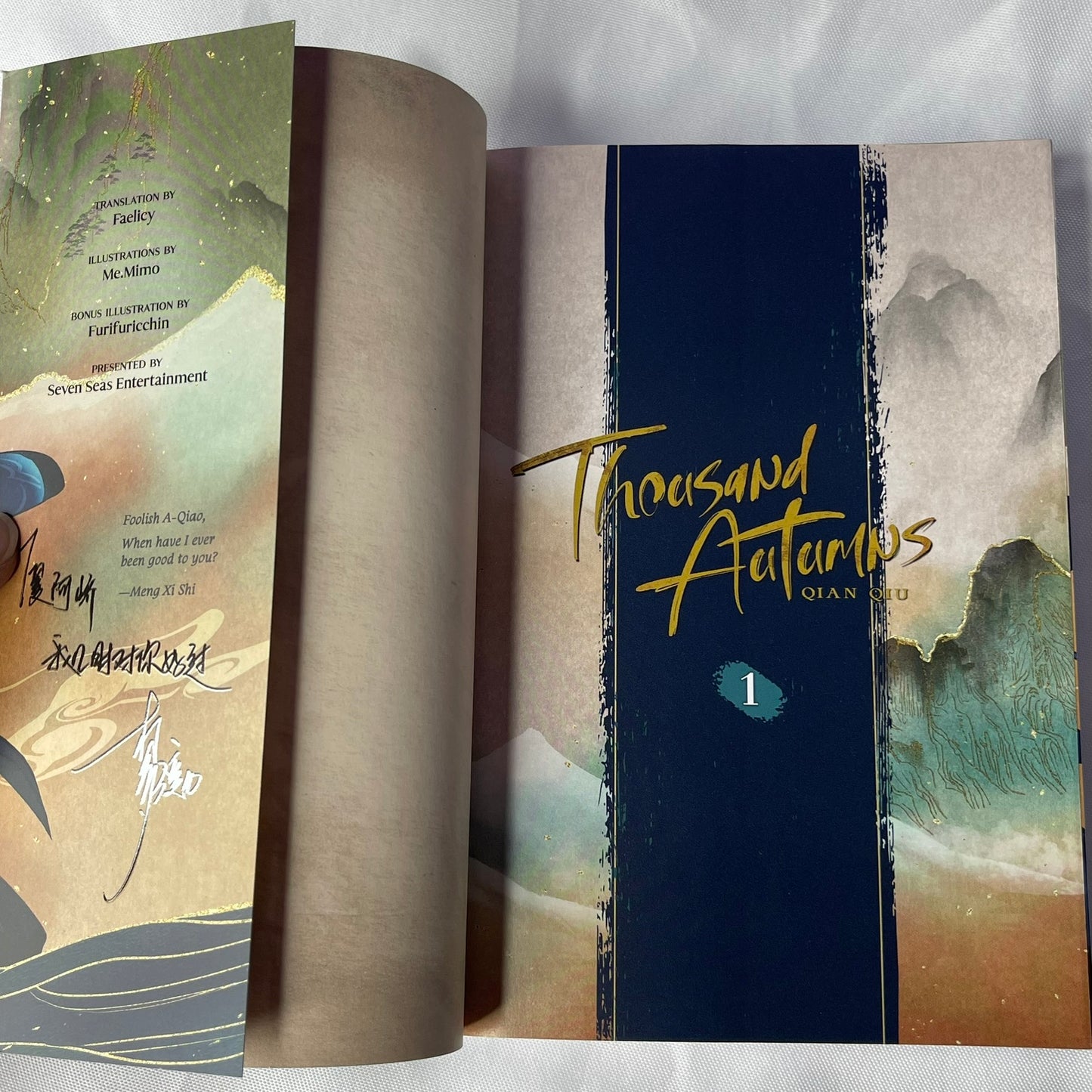 Thousand Autumns: Qian Qiu Novel Vol 1 Paperback by Meng Xi Shi