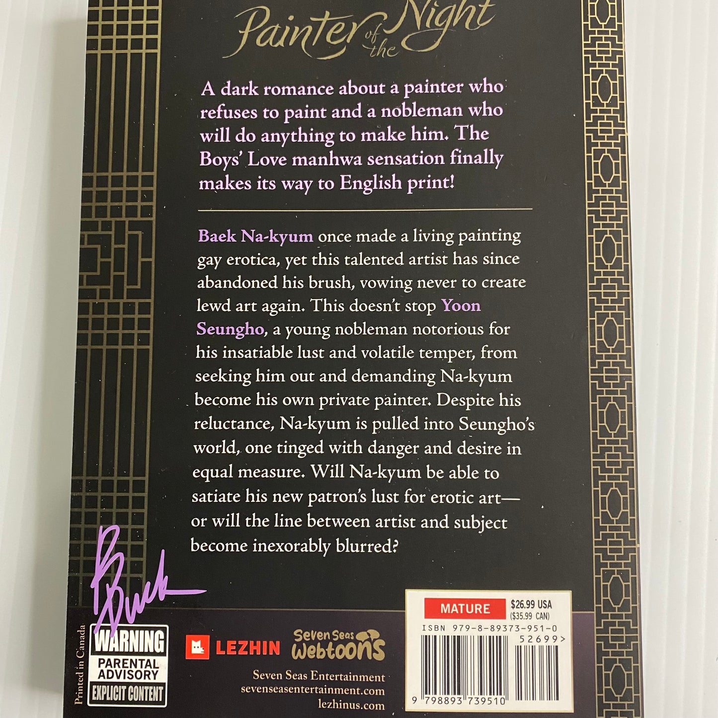 BL FULLY COLOURED! Painter of the Night Volume 1 Paperback by Byeonduck