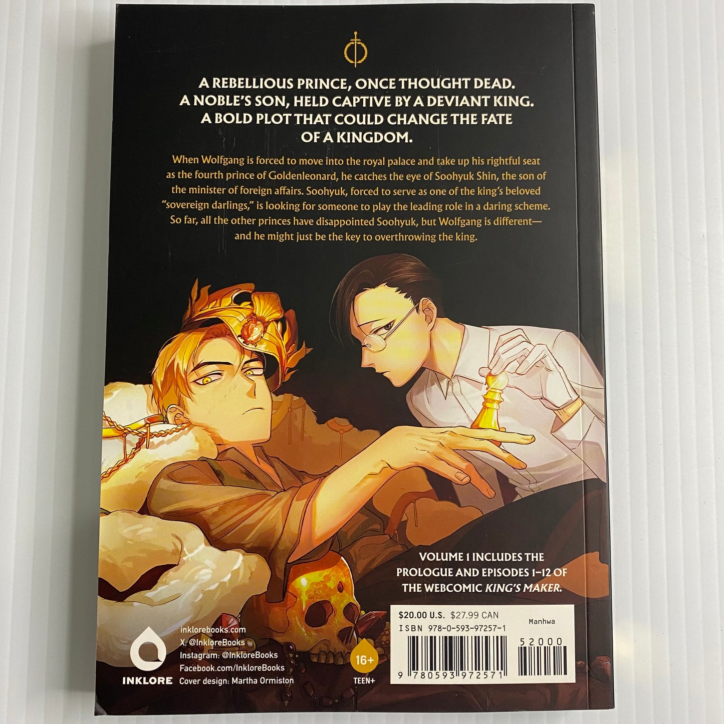 BL FULLY COLOURED! King's Maker Volume 1 Paperback by Haga