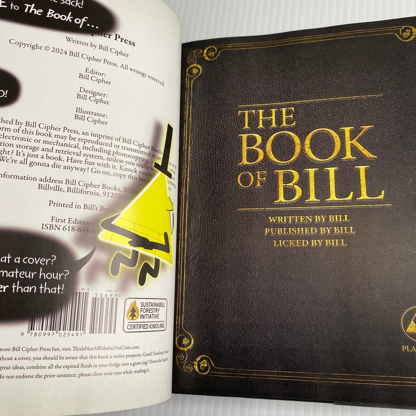The Book of Bill (Gravity Falls) Hardcover by Alex Hirsch