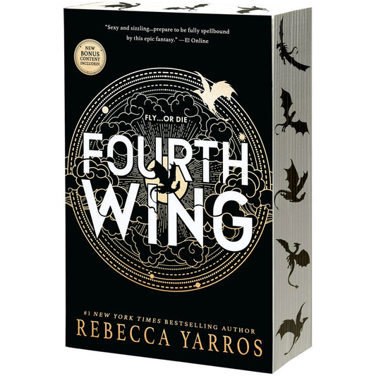 SPRAYED EDGES ! Fourth Wing (The Empyrean, 1) Paperback by Rebecca Yarros + WITH NEW BONUS CONTENT