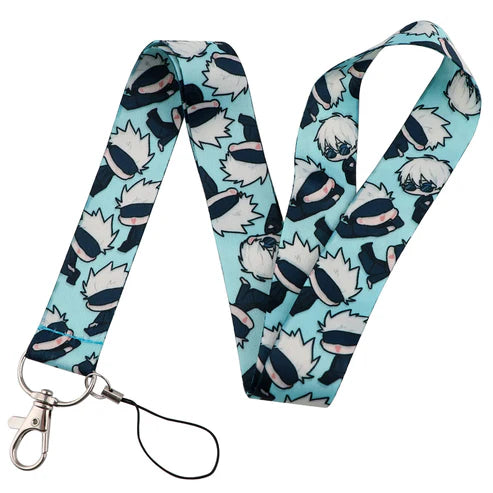 Jujutsu Kaisen Gojo Lanyard with ID Holder (blue and white)