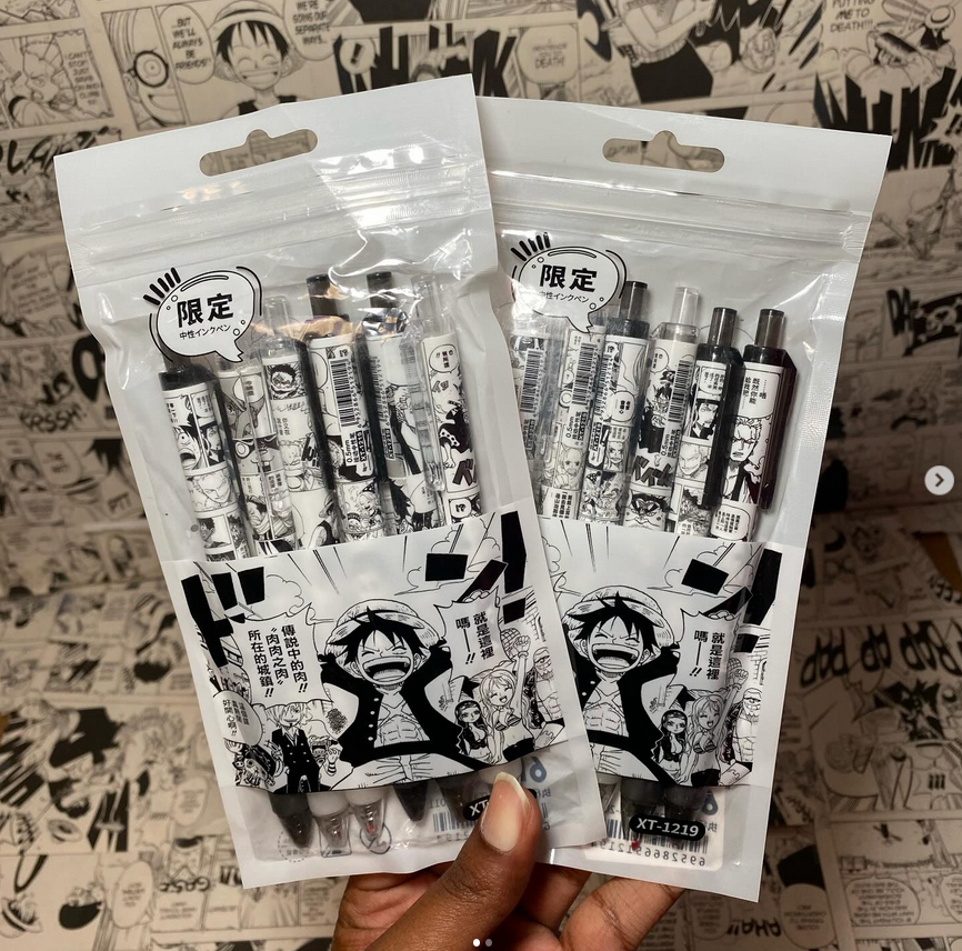 6Pcs One Piece Pen Pack
