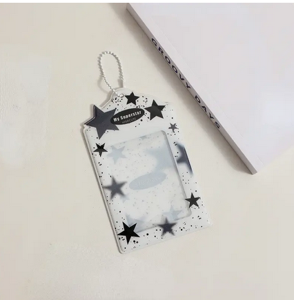 PVC Starry Ink Splatter Card Protector Sleeve