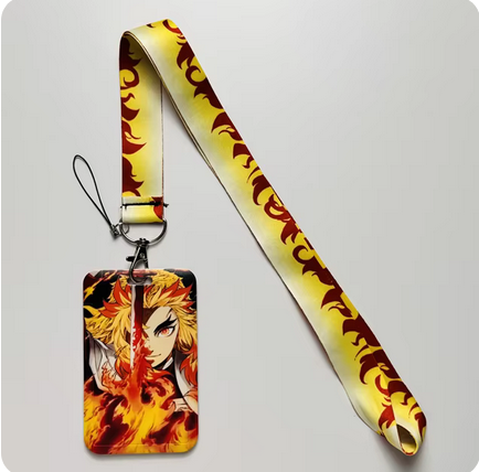 Demon Slayer Rengoku Lanyard with ID Holder