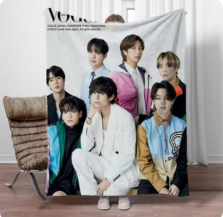 Small BTS Vogue Microfiber Throw Blanket