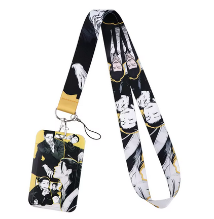 Jujutsu Kaisen Geto Lanyard with ID Holder (yellow and black)