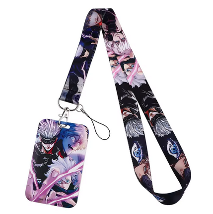 Jujutsu Kaisen Gojo Lanyard with ID Holder (hollow purple)