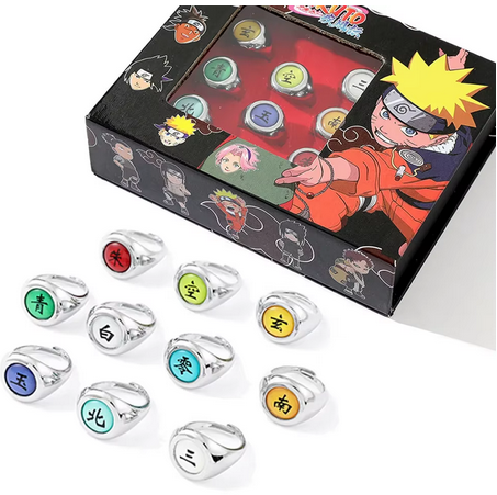 10pcs Naruto Akatsuki Rings Set