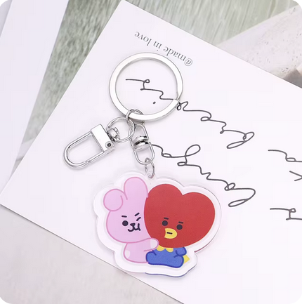 BTS Bt21 Jungkook and Taehyung Keychain (Tata and Cocky)