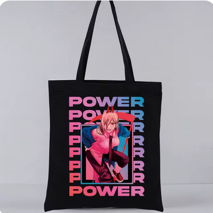 Chainsaw Man Tote Bag POWER Black