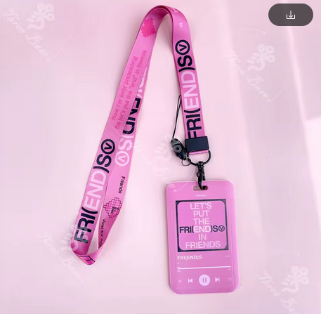 BTS Taehyung V Friends LANYARD ID HOLDER SET