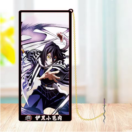 Demon Slayer Obanai Iguro Metal Bookmarks with Tassle