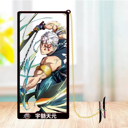 Demon Slayer Tengen Uzui Metal Bookmarks with Tassle