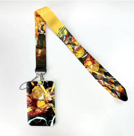 Demon Slayer zenitsu Lanyard with ID Holder