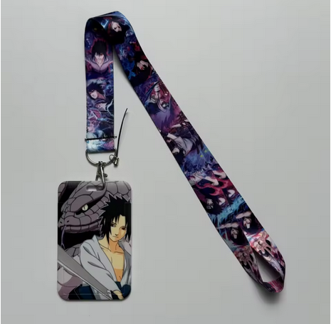 Naruto Sasuke Uchiha Lanyard with ID Holder